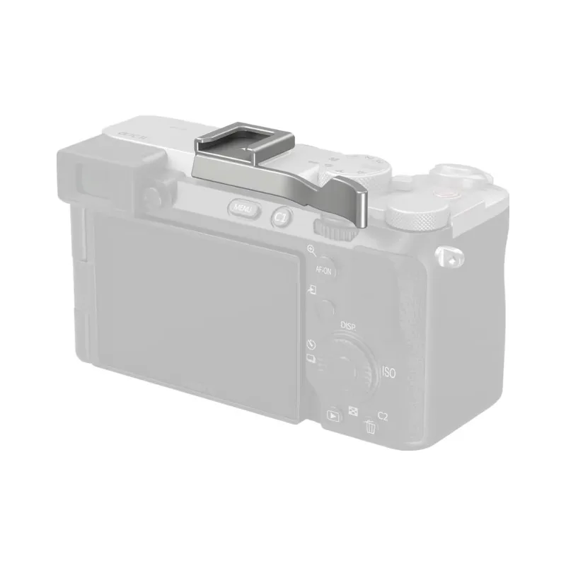 Ergonomic Silver Thumb Grip Handle for Sony A7C II A7CR A7C Camera Photo Studio Microphone Weight Balance Accessory
