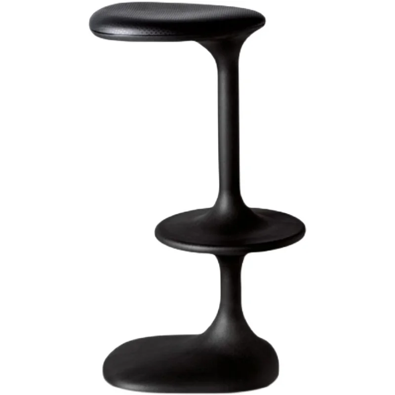 Taburete de Bar moderno naranja, silla negra sin respaldo, taburetes de Bar de cocina italianos, muebles para el hogar minimalistas únicos Sgabelli Cucina Alto