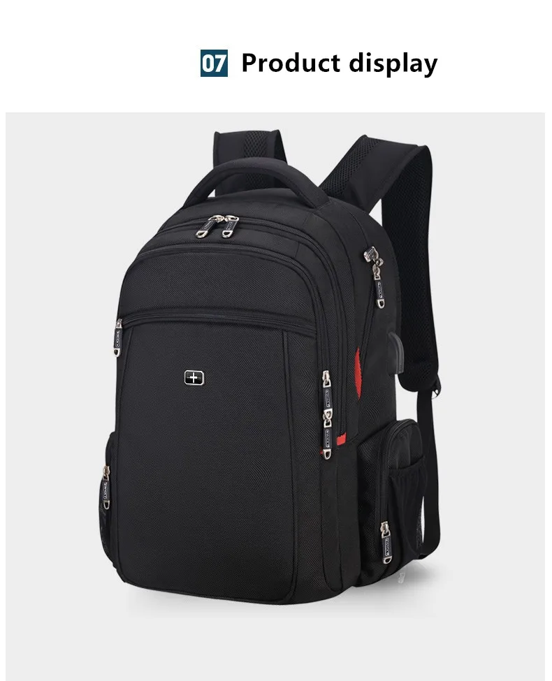 SWICKY male Multifunction music USB charging fashion business casual travel anti-theft waterproof 15.6 inch Laptop men backpack