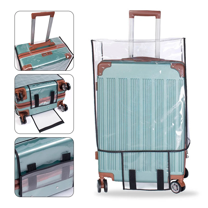 PVC Transparent Trolley Case Cover Waterproof Luggage Storage Covers Travel Dustproof Protector Luggage Suitcase Covers Supplies