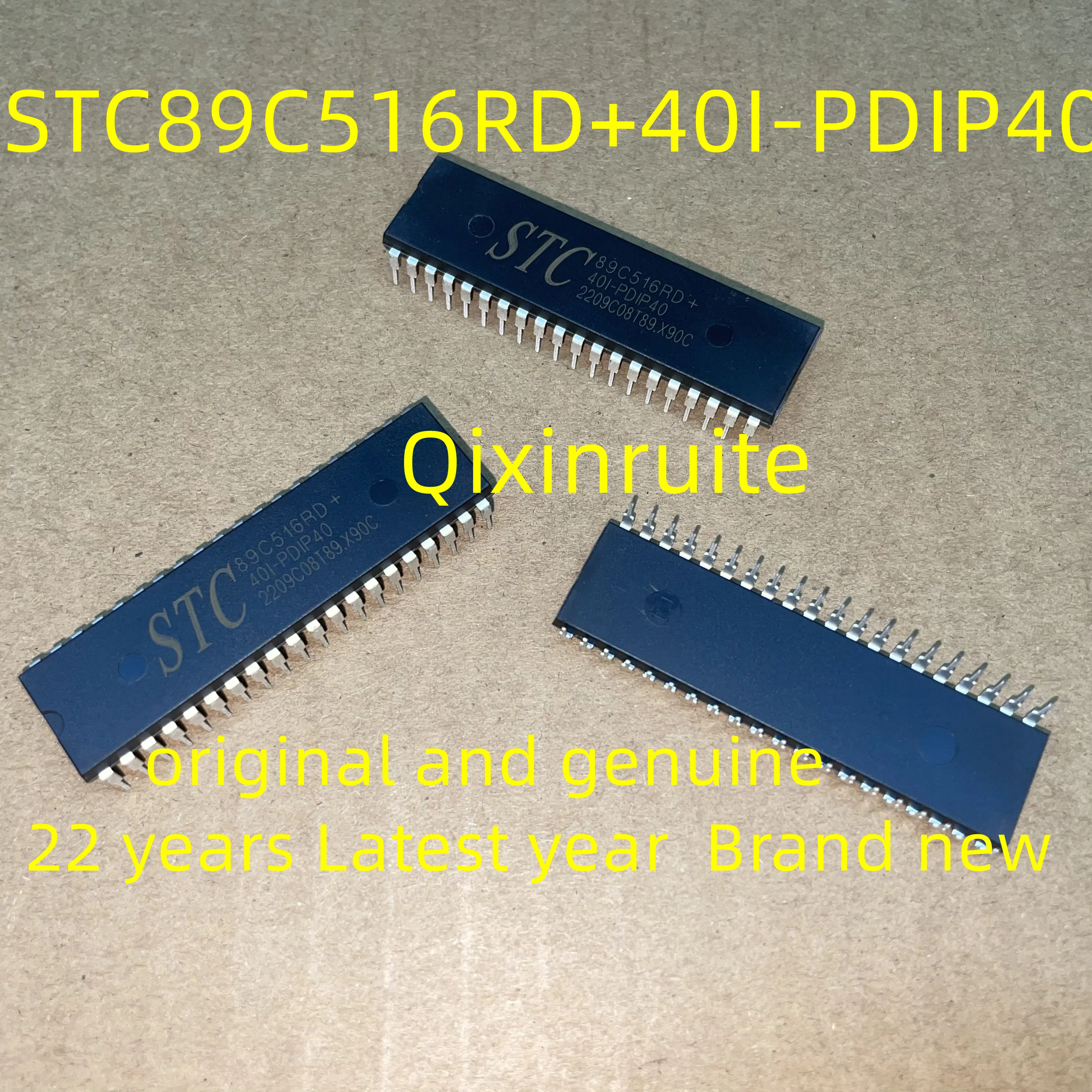 Qixinruite Integrated Circuit  STC89C516RD+40I-PDIP40 Microcontroller Chip 22 years Latest year  Brand new, original and genuine