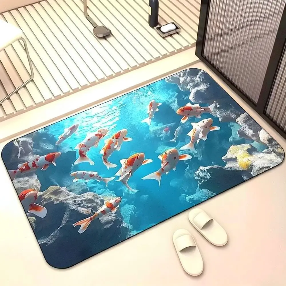 Modern Geometric 3D Visual Carpet Anti Slip Entryway Mat Washable Soft Polyester Floor Rug American Home Interior Decor