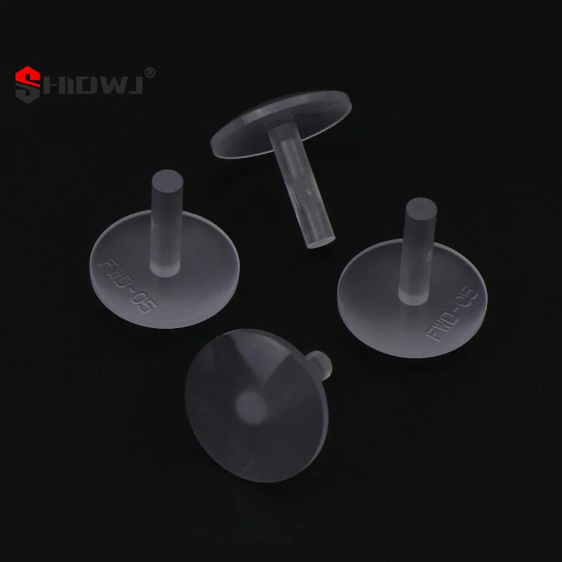 10Pcs 자동차 도어 라이트 가이드 헤드 플라스틱 서리로 덥은 투명 T 자형 장식 캡 자동차 주변 조명 액세서리