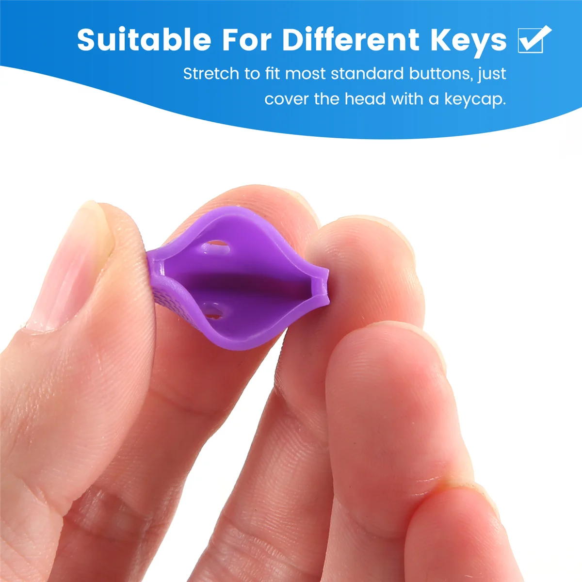 A64E 24 Key Caps With Flexible Key Cover For Easy Identification Of Door Keys, Multicolor