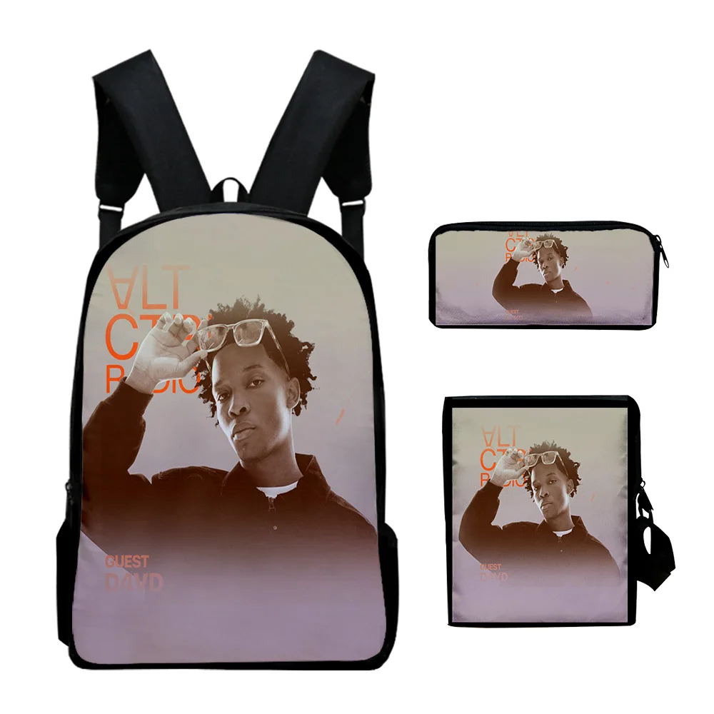 

Young Singer D4vd Merch 2023 New Backpack 3 Pieces Sets Shoulder Bags Unisex Daypack Zipper Bag Unique Pencil Bag