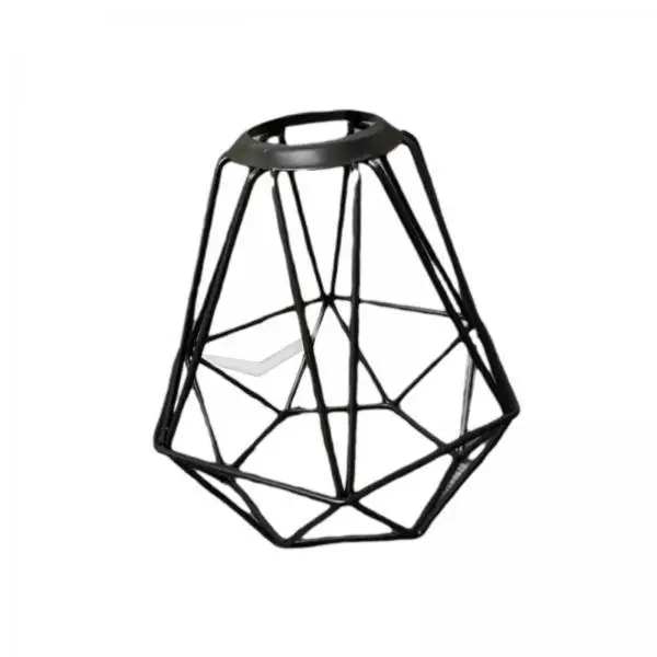 Retro Diamond Pendant Light Shade Metal Wire Frame for Living Room Dining Room Kitchen Hotel Bar Ceiling Fixture