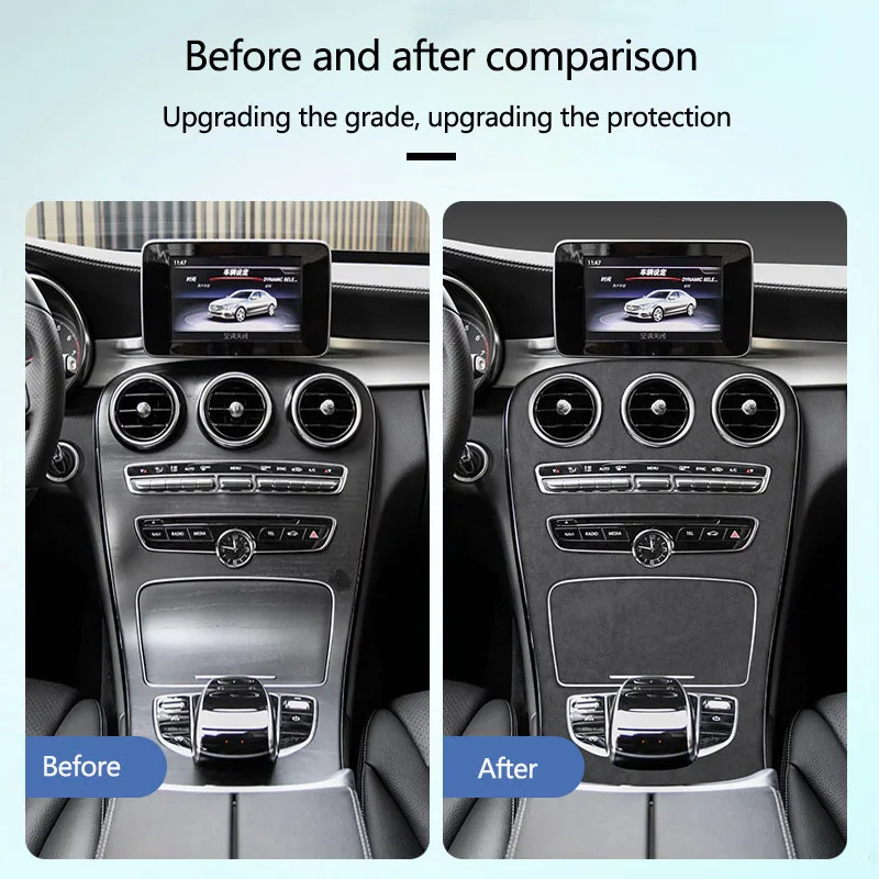 Car Center Console Armrest Box Decorative Panel Interior Modified Accessories For Mercedes Benz C-Class W205 2015-2018