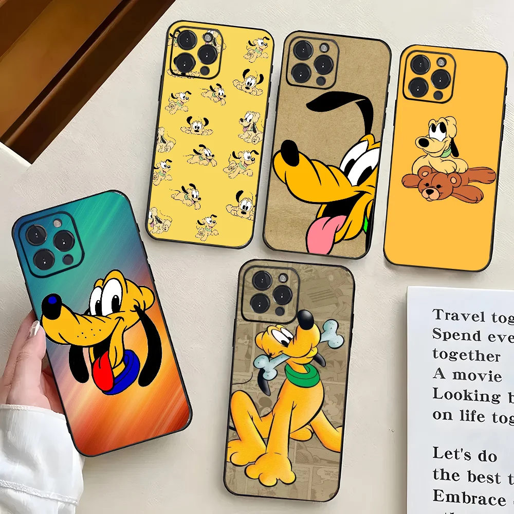 P-Pluto animated cartoon characters Phone Case Silicone Soft For IPhone 16 15 14 13 12 11 X XR Plus Pro Max Plus