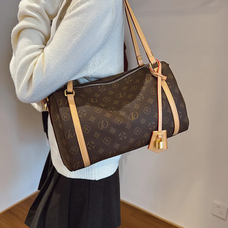 

2025 Monogram Pillow Bag, Spacious Underarm Purse for Women, Luxe Shoulder Tote, Commuter Crossbody Bag, Day-to-Night Sling Bag