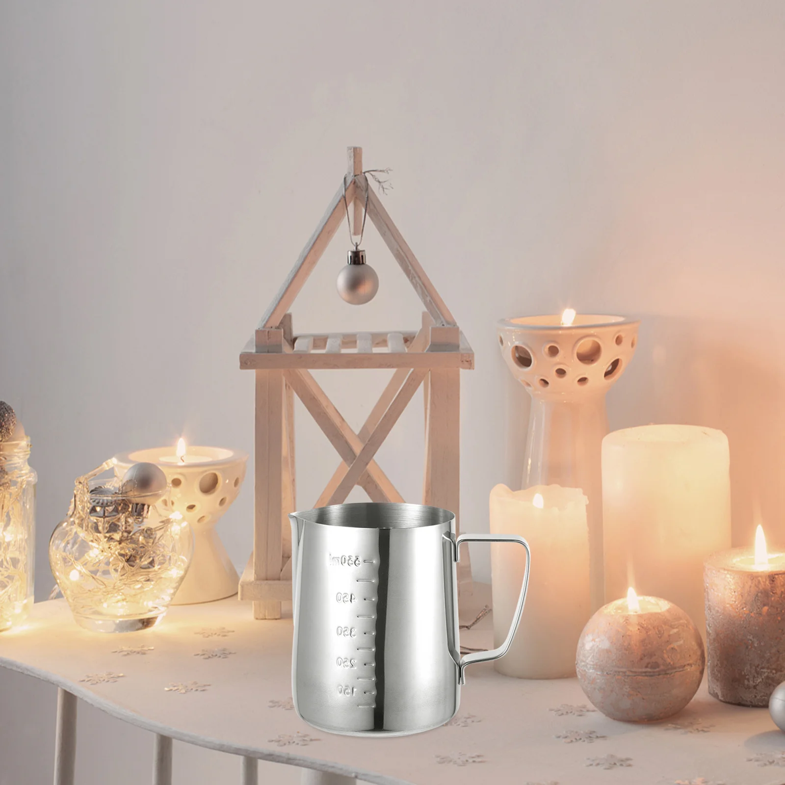 

1Pcs Melting Pot Durable Stainless Steel Container DIY Wax Melting Pitcher for Making with Handle Convenient to