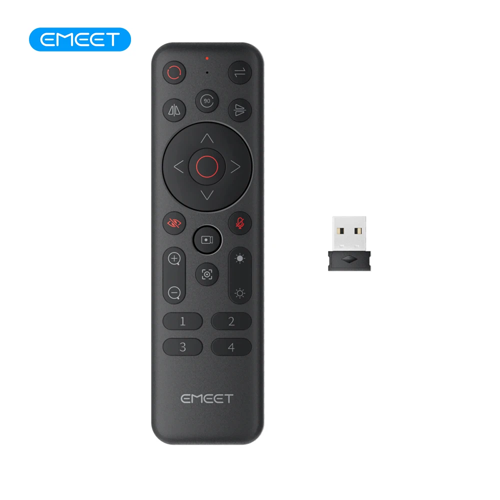 EMEET Remote Control for PIXY, Piko+ and Piko Dual-Camera 4K Webcams for Streaming, Wireless Controller for AI Tracking Camera