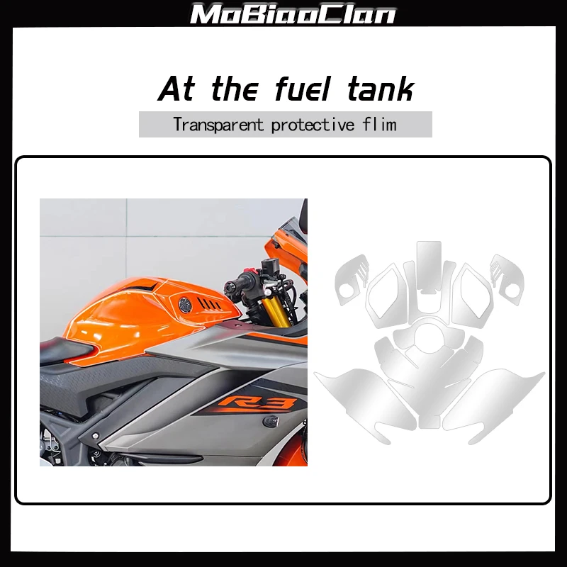 

For Yamaha YZF R3 r3 Motorcycle Accessories Stickers Protect tool Car Cover YZF R3 PPF TPU Paint Protective Film Bodykit