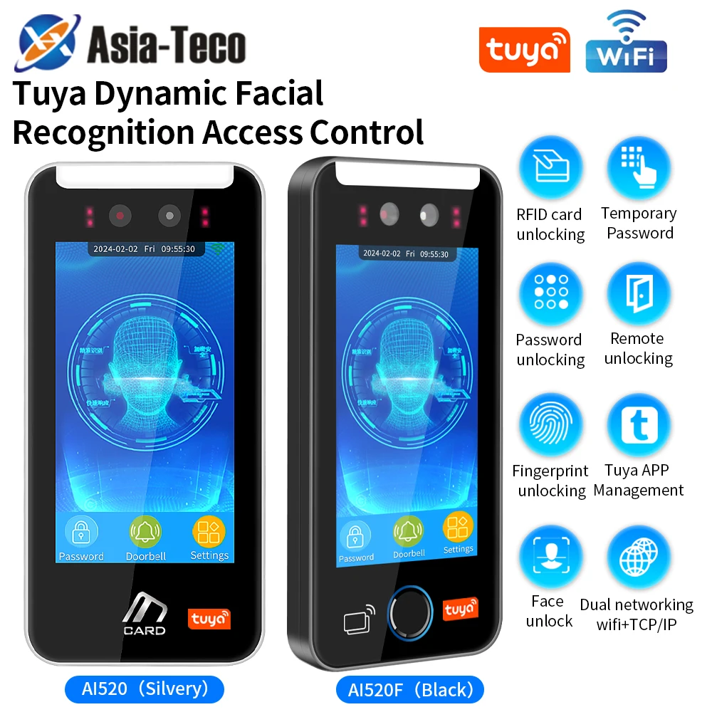 

Tuya Smart Biometric Intercom: 7-inch HD Touch Screen, Wi-Fi, Face/Password Access, Waterproof Outdoor Camera, Free API.