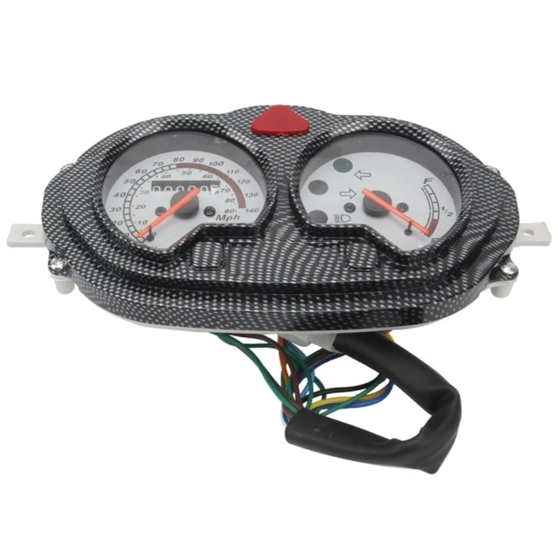 Motorcycle Gauges Set 12V Instrumentation with Clear Readouts Stylish Bike Meter Motorbike Accessories for 150cc Riders