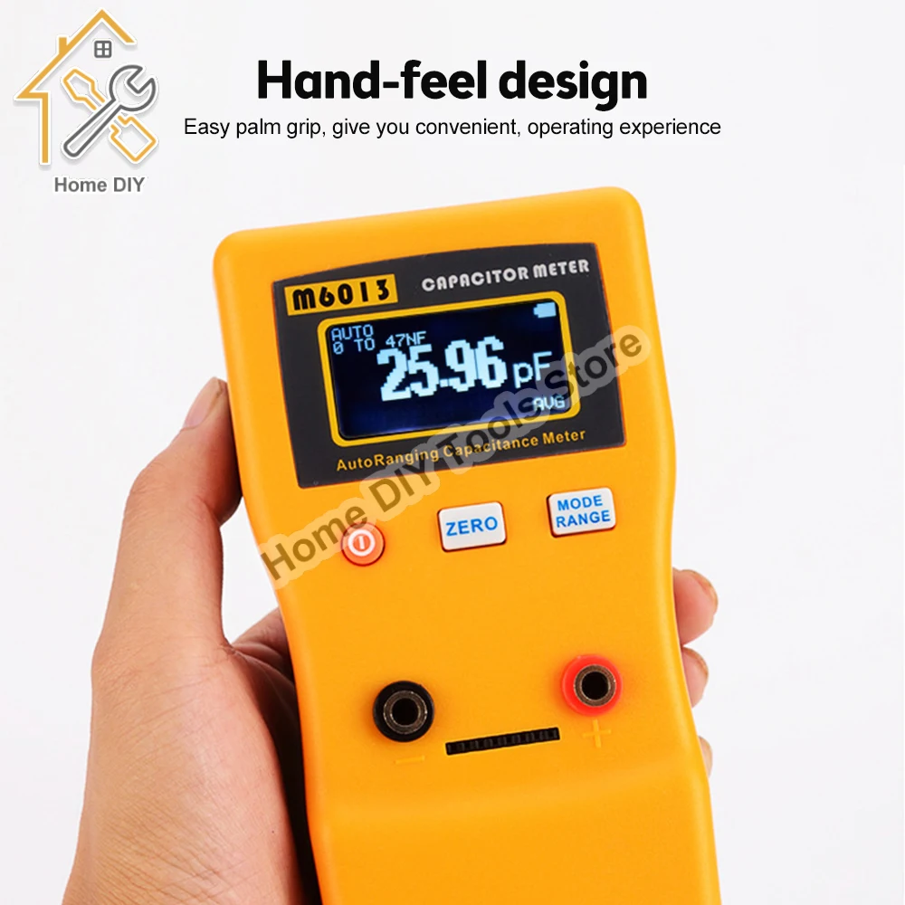 M6013 Digital Capacimeter High Precision Capacitor Meter Professional Measuring Capacitance Resistance Capacitor Circuit Tester