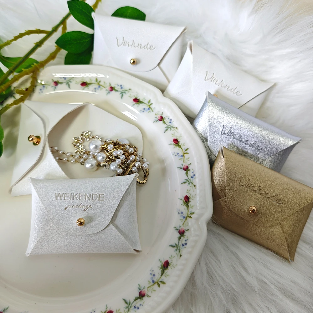 

Мини-портативная сумка для хранения ювелирных изделий из искусственной кожи с логотипом, кожаный органайзер для путешествий, чехол для ключей, серьги, кольца, упаковочные сумки