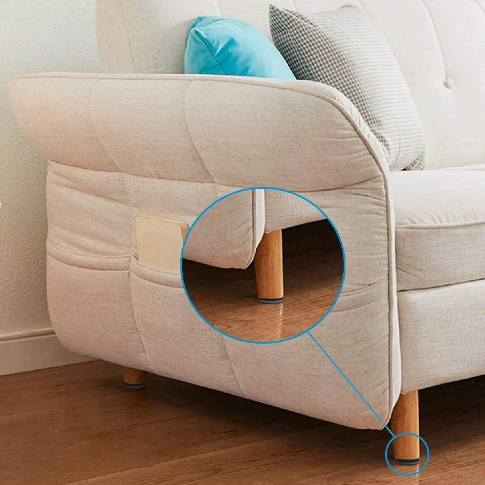 48 deslizadores de móveis dos pces sliders fáceis do movimento de ptfe com protetor de assoalho do parafuso para pisos de madeira telhados (25mm redondos)