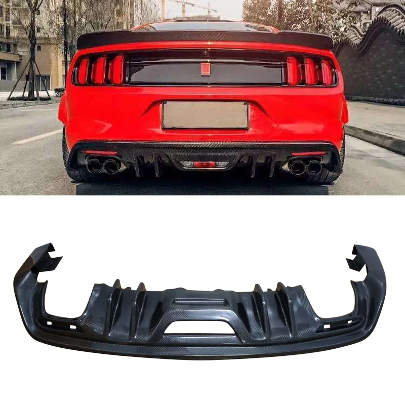 

Fiery Style Mustang Carbon Fiber Rear Bumper Lip Diffuser For Ford Mustang