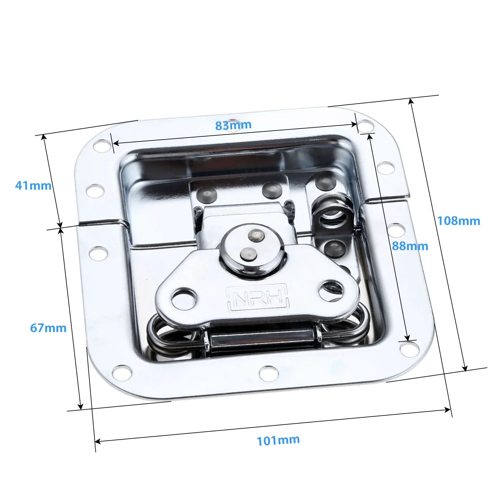 Iron Butterfly Latch Flight Case Toolbox Door Aluminum Air Box Lock Luggage Hasp Latch Furniture Hardware 101*108mm