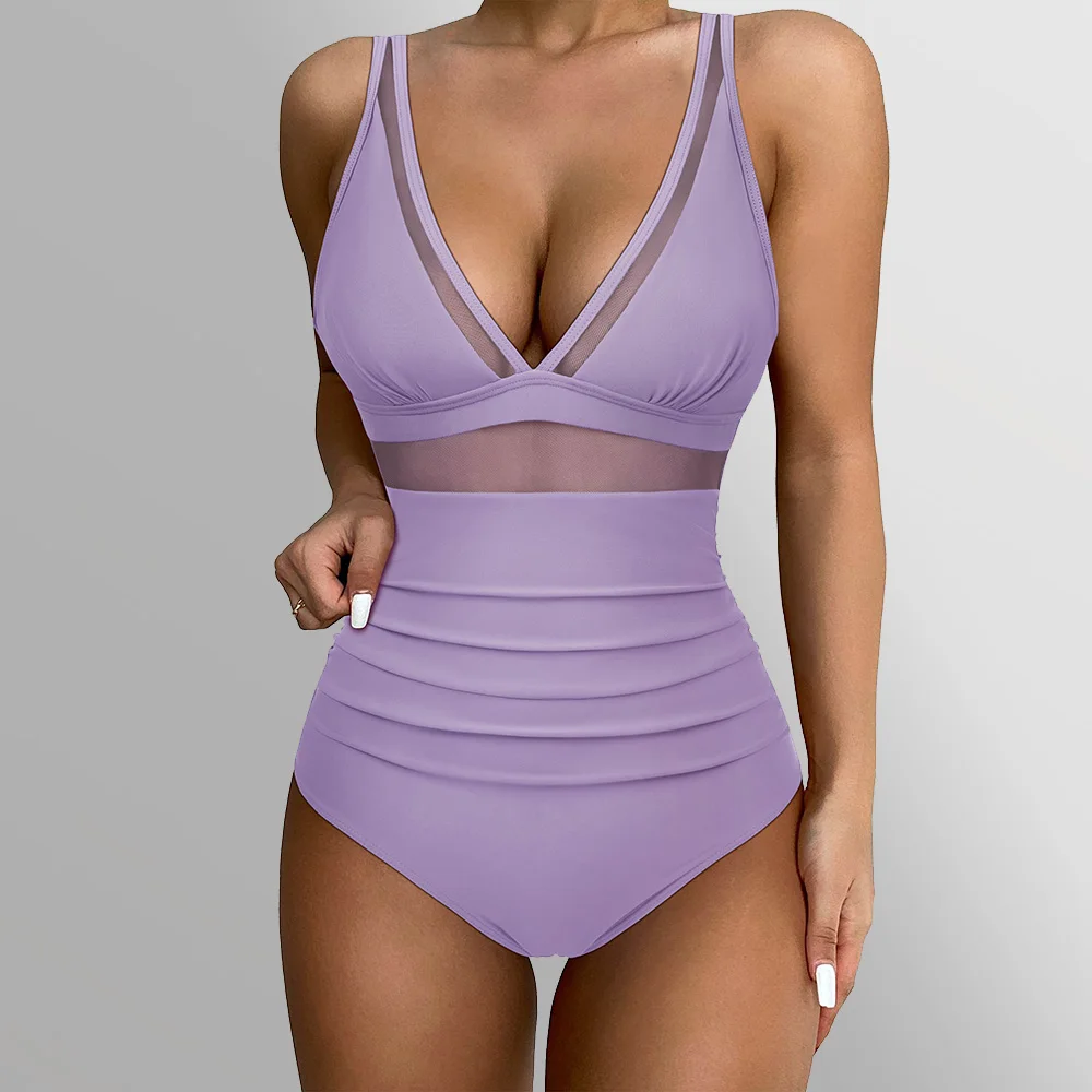 

One Piece Swimsuit Women 2024 Sexy Backless Hollow Out Swimwear Solid Swimming Suits Monokinis Beachwear Bathing Suits Women