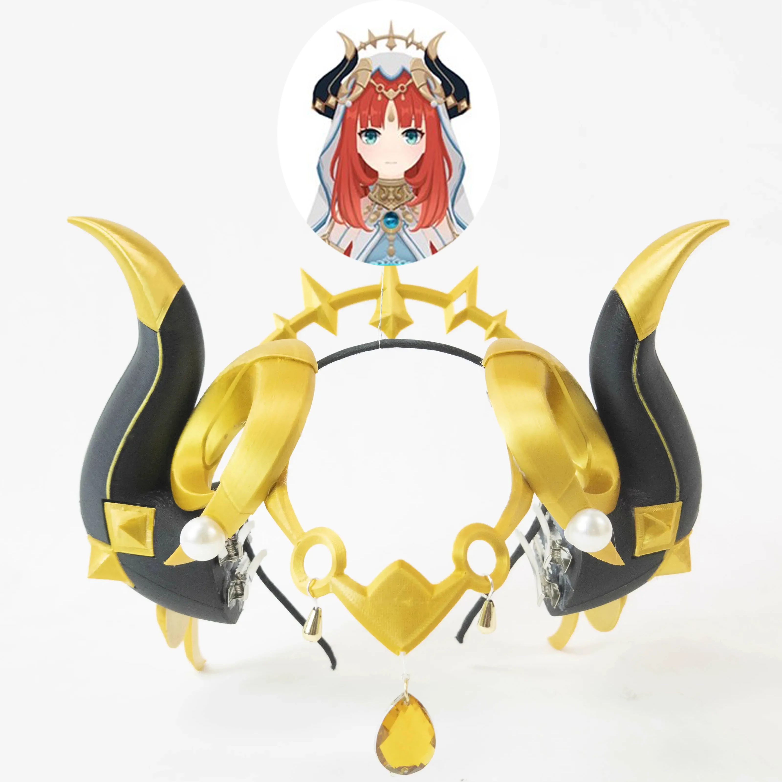 Jeu Genshin Impact Nilou Cosplay Couronne Cornes, Sumeru Dancer Hairpins, Accessoires Coiffure Front Props, Bol Garçons