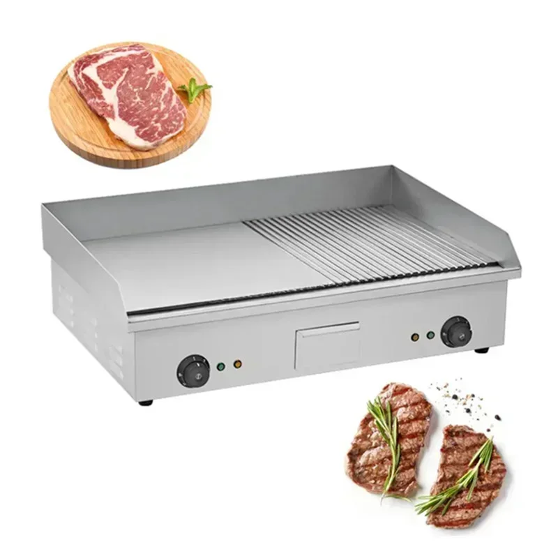 Hot Sell Restaurant Equipment Stainless Steel Bbq flat plate gas grill griddle table top electric pancake griddle