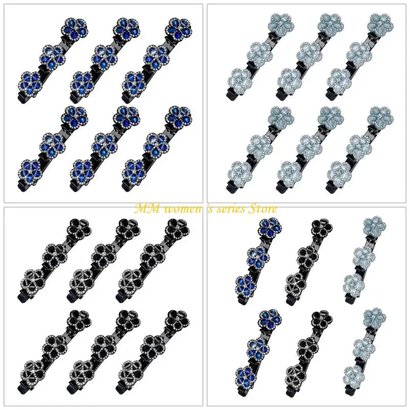 

Q39C 6 шт., современная заколка для волос для женщин и девочек, шиньон с пятью лепестками и цветочным узором