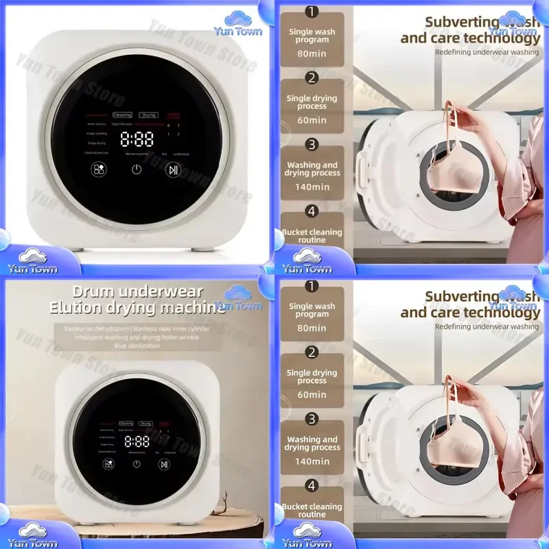 Portable Washing Machine and Dryer Combo 3.5L for Small Loads for Underwear Baby Clothes Socks for Dorm Travel Home Use Mini