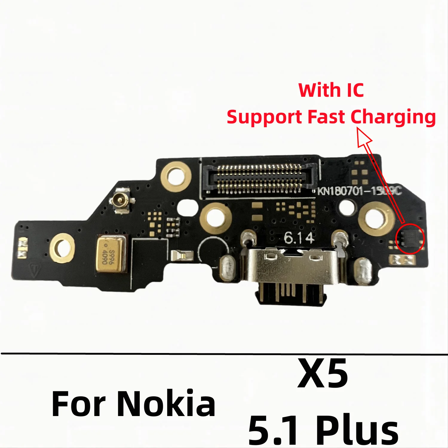 Usb Oplader Dock Connector Board Opladen Poort Flex Kabel Voor Nokia 3.4 6 6.1 6.2 7.2 7.1 8.1 X7 5.1 6.1 7 8.1 Plus X 5X6X71