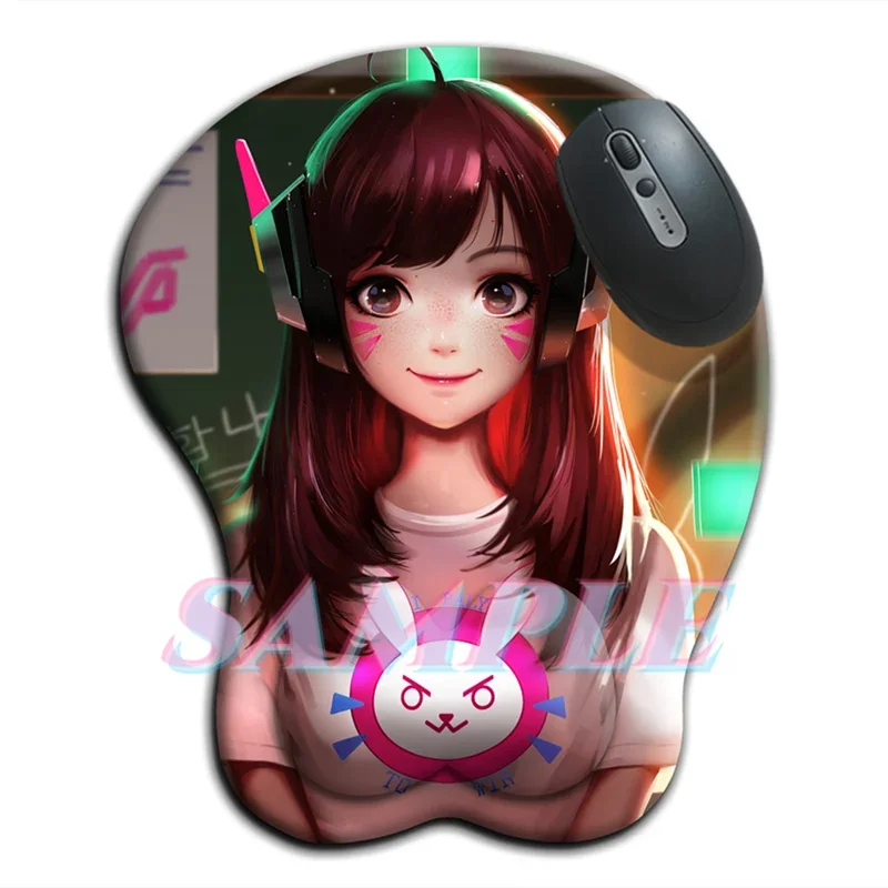 

Dva Small Boobs Mouse Pad with 3D Nipple Oppa Gamer Hentai Anime Sexy Mousepad with Wrist Rest Kawaii Loli Desk Mat