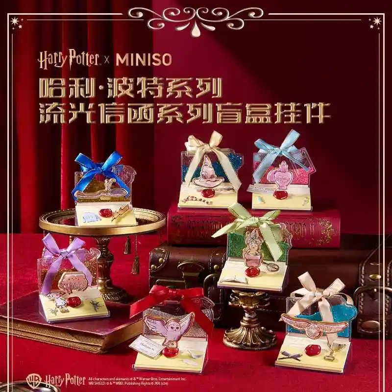 

Genuine Harry Potter Series Flowing Light Letter Series Blind Box Pendant Figure Anime Model Gifts Collection Toys
