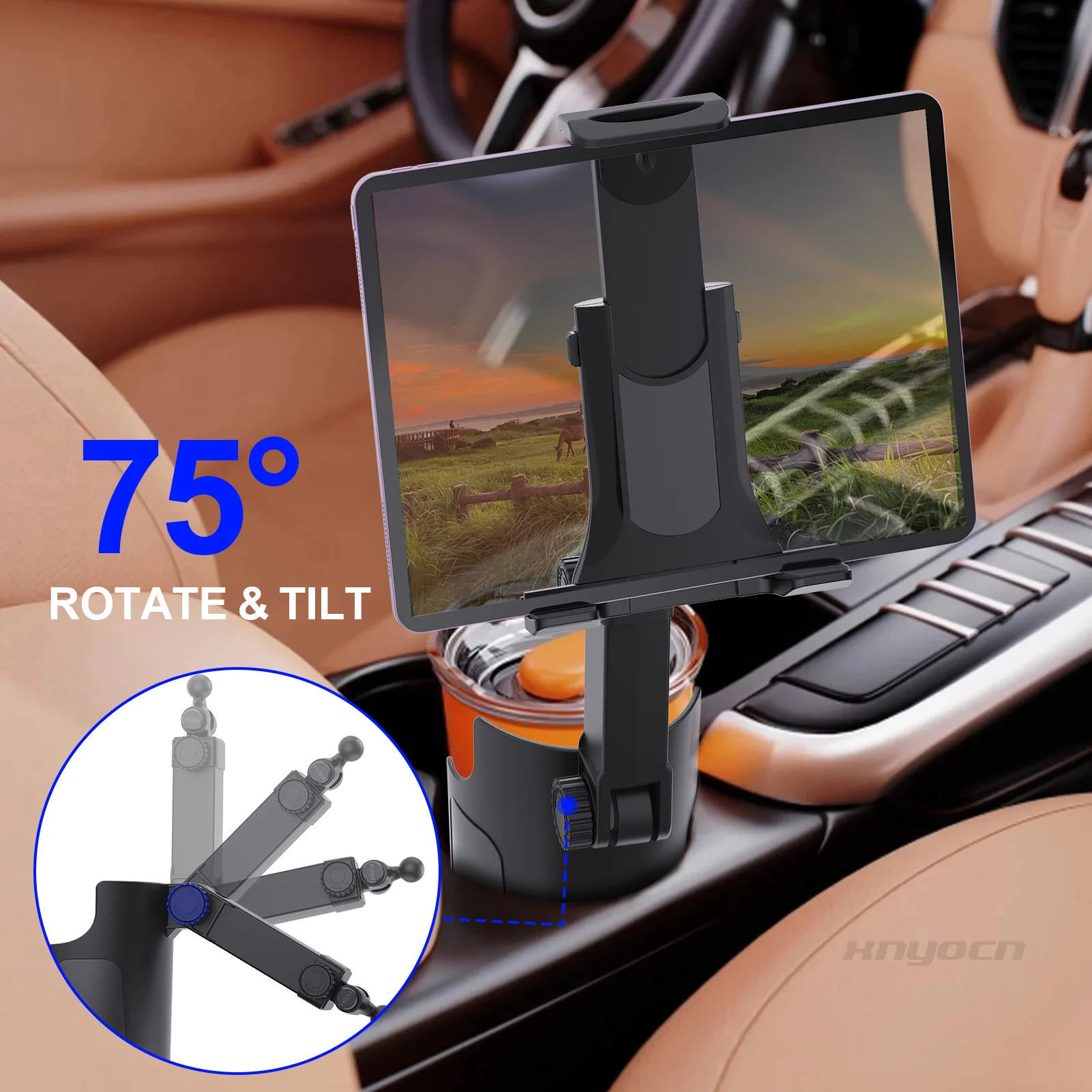 Car Cup Tablet Stand Phone Holder Expander Multifunction Support Adapter for Auto Interior Drink Organizer Storage Accessories