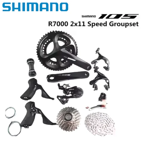 SHIMANO 105 R7000 Groupset 2x11 Speed Set R7100 Crankset 50-34T 52-36T Road Bike Bicycle Kit Groupset Upgrade From 5800