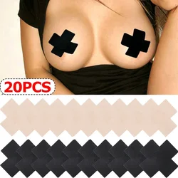 Women Invisible Bra Nipple Covers Sexy Cross Silk Cloth Nipple Patch Shield Stickers Breast Pasties Intimates Fashion Accessory