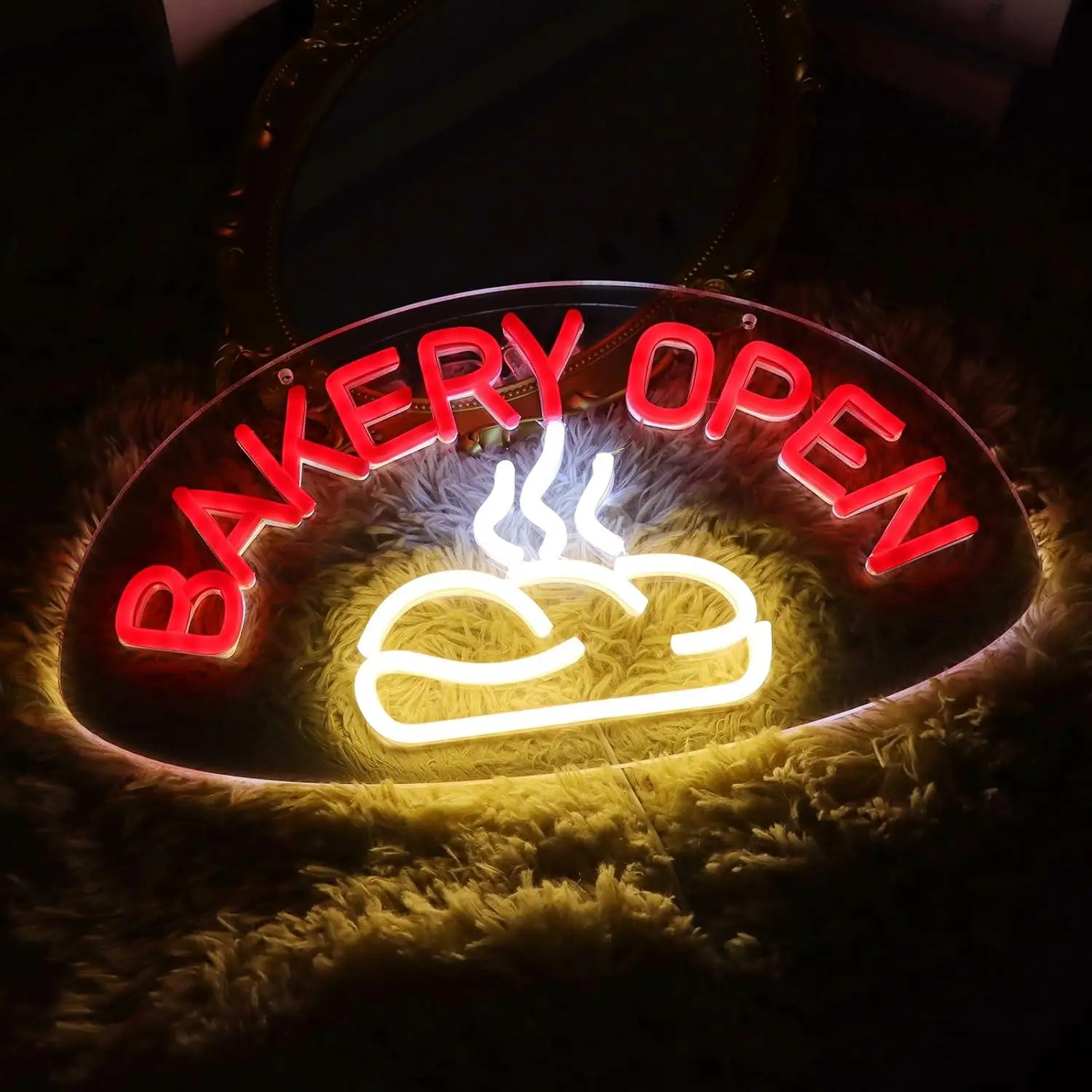

Bakery OPEN Neon Signs USB Dimmable Neon Lights for Bakery Cake Shop Restaurants Canteen Room Decoration Business Led Signs Gift