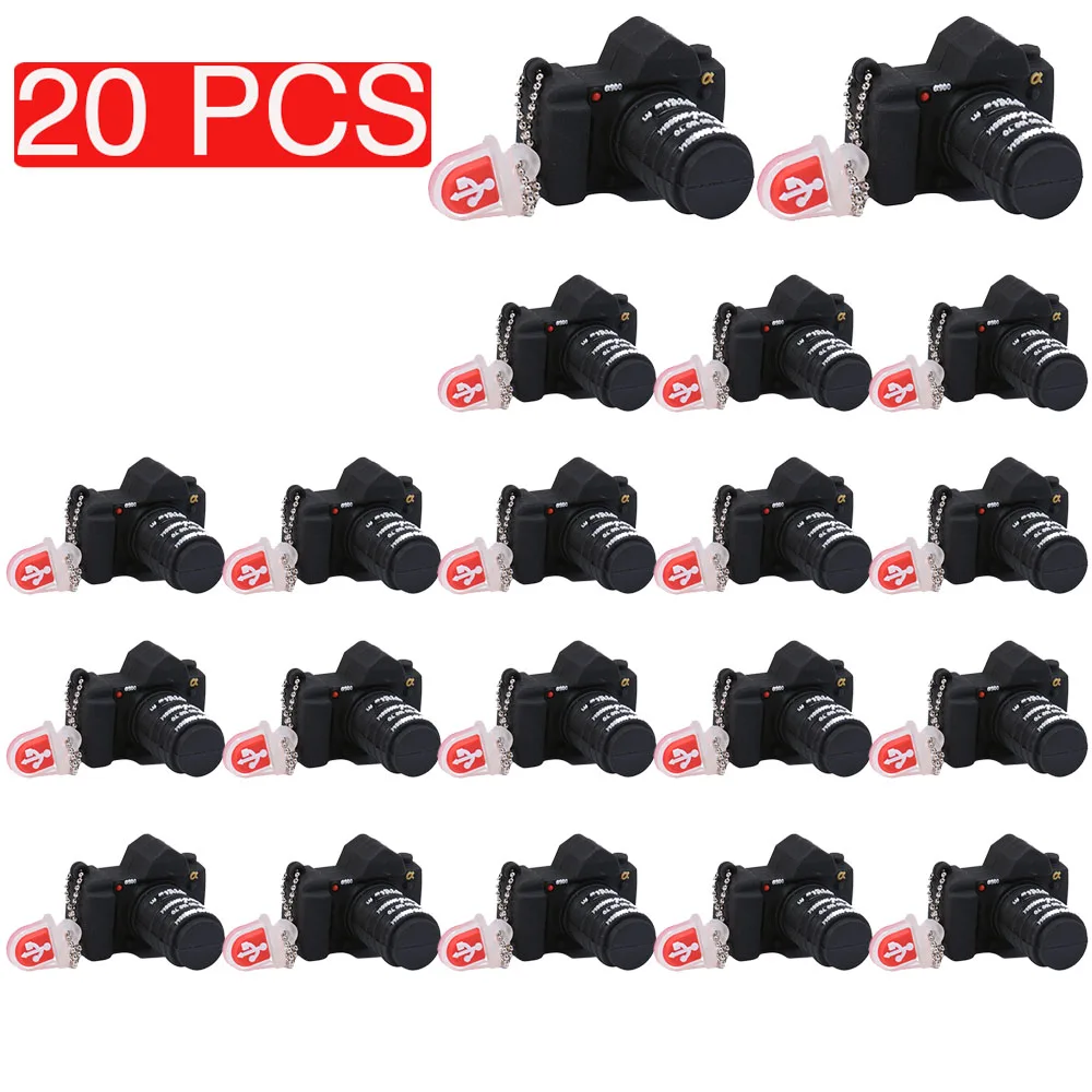 

SHANDIAN 20 PCS/ LOT Hot Selling Camera Shape USB Flash Drives 64GB Thumb Drive 32GB Memory Stick 16GB Photography Wedding Gift