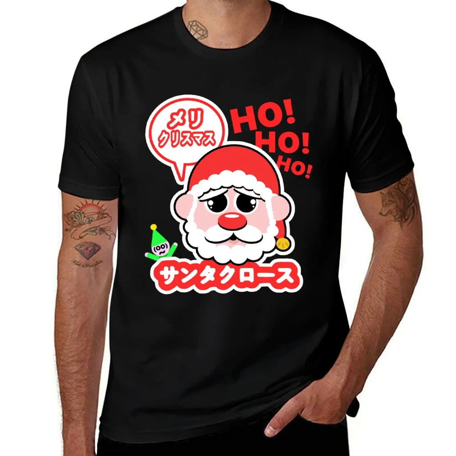 

Super Kawaii Santa Claus T-Shirt graphic tee shirt Aesthetic clothing basketball graphic tees shirts graphic mens workout shirts