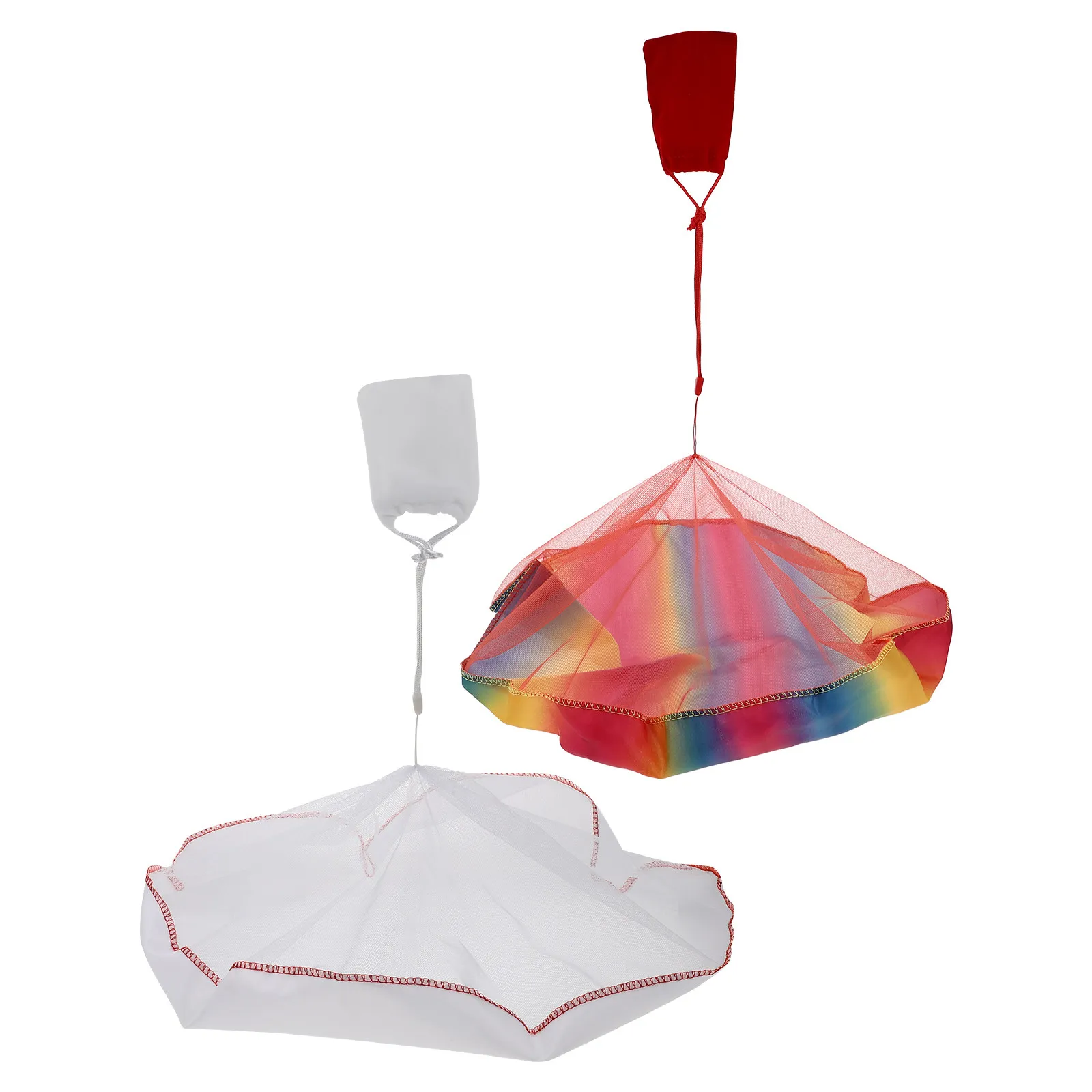 Фото Набор из 2 парашютов-игрушек для детей: развивающая игра для активного отдыха на свежем воздухе, метание вручную, летающие игрушки-аксессуары