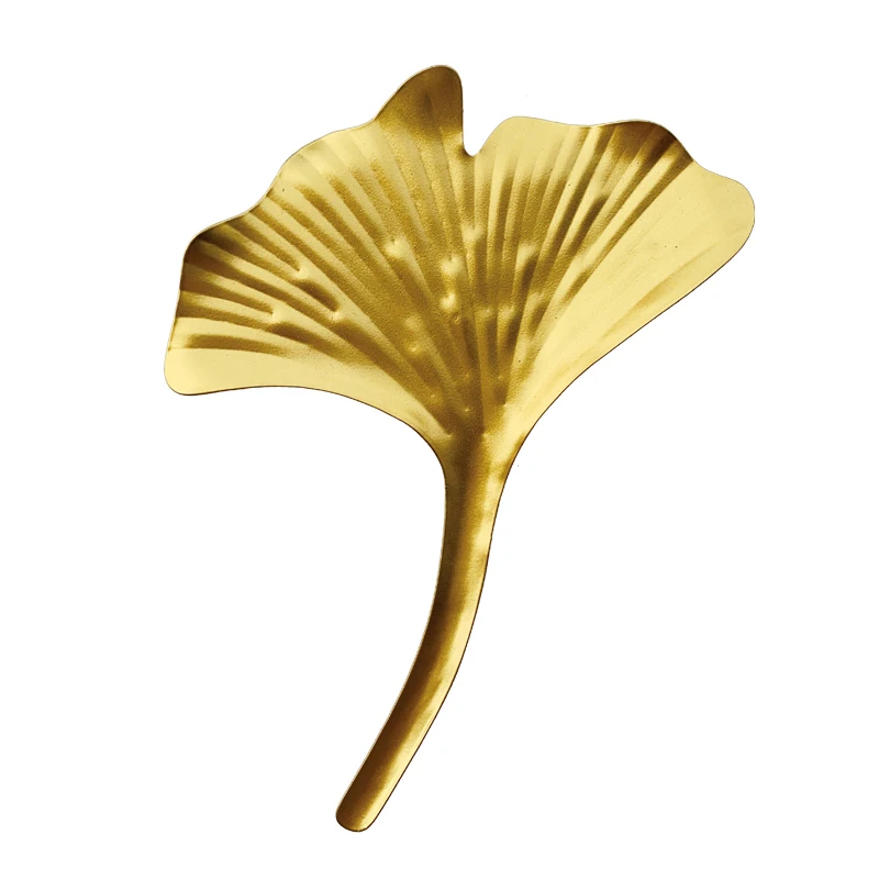 Ginkgo Biloba Leaves Golden Wall Hanging Ornaments Aesthetic Room Decor Backdrop Display Gilded Pendants Living Decoration