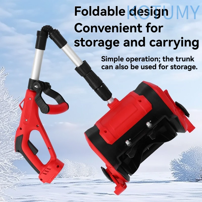 Small Home Snow Thrower, Foldable High-Power Snow Removal Machine for Road & School Use