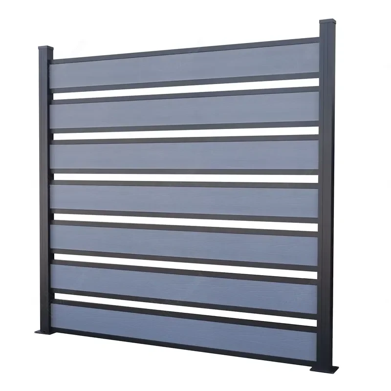 Modern Style Wood Plastic Composite Fence Outdoor Decorative WPC/PVC Fence Panels