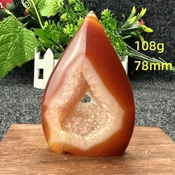 Natural Carnelian Red Striped Agate Flame Free Torch Form Crystal Crafts Power Stone Home Decor Gift Wicca Sacrifice