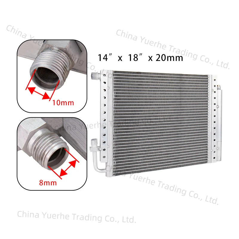 

Универсальный радиатор, алюминиевый конденсатор с параллельным потоком и сушильной машиной 14 x 18 x 20 мм / 14 x 23 x 20 мм для грузовика, экскаватора, автомобиля, кондиционера