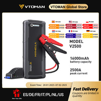 VTOMAN V2500 16000mAh Car Jump Starter Portable Car Battery Booster ChargerStarting Device Auto Emergency Start-up Lighting