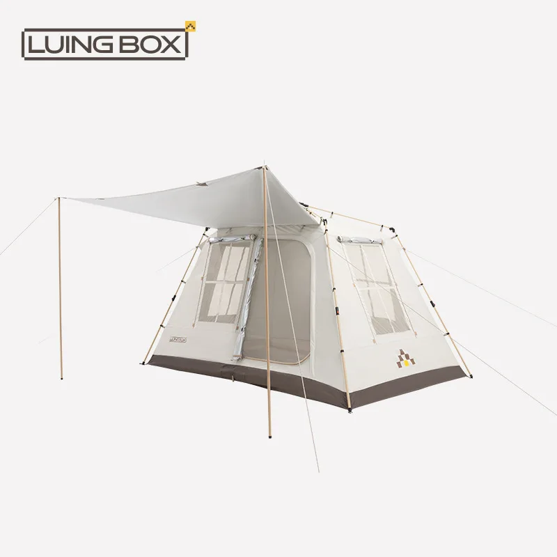 

LUINGBOX Camping Tent with Vestibule Portable Foldable Automatic Pop Up Waterproof for Outdoor Hiking Picnic Park Wild