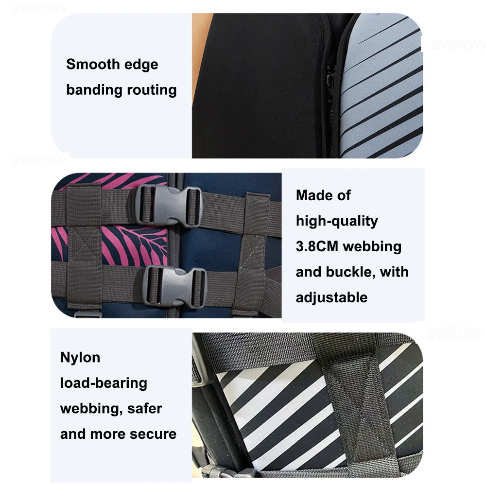 Gilet de Sauvetage en Néoprène pour Enfant et Adulte, Accessoire Respirant et Réglable, Résistant à l'Usure, pour Sports Aquatiques et Survie en Plein Air