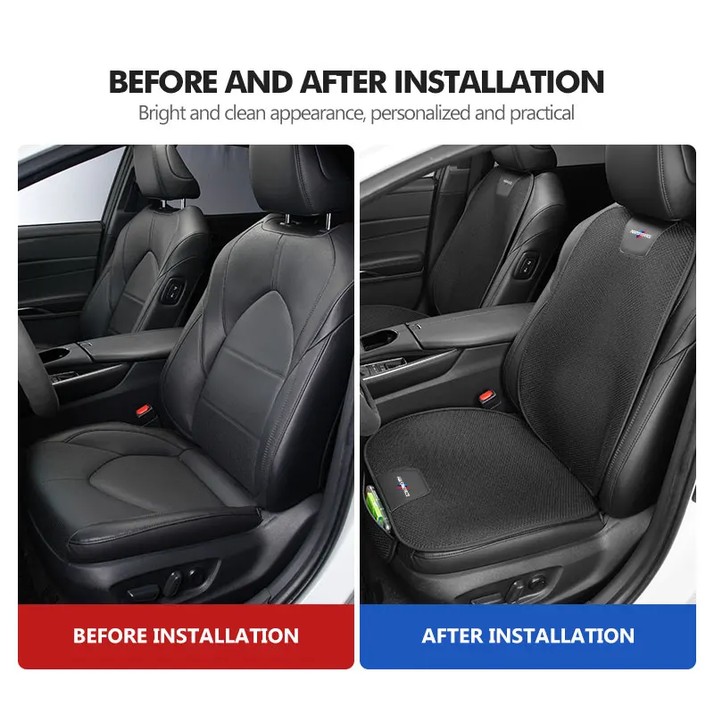 Ice Silk Car Seat Cover Ultrathin Cushion Rear Seat Protect Pad For BMW X1 X3 X4 X5 X7 G20 G38 F20 F39 F48 E46 E60 E36 E39