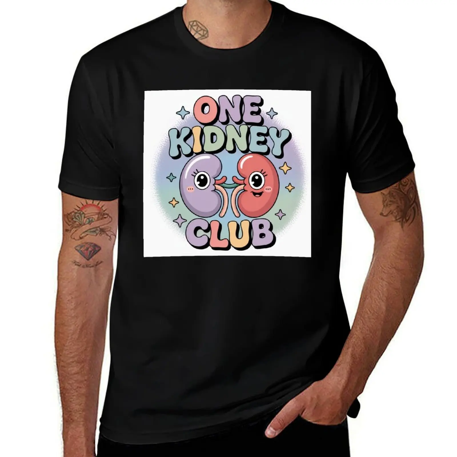 

Футболка ONE KIDNEY CLUB, одежда в стиле хиппи, быстросохнущие мужские футболки в тяжелом весе, высокое качество