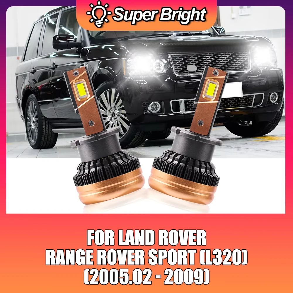 90W 6000K Super Bright LED Headlight 28000LM CSP Chip 1:1 HID D2S Lamps For LAND ROVER RANGE ROVER SPORT (L320) (2005.02 - 2009)