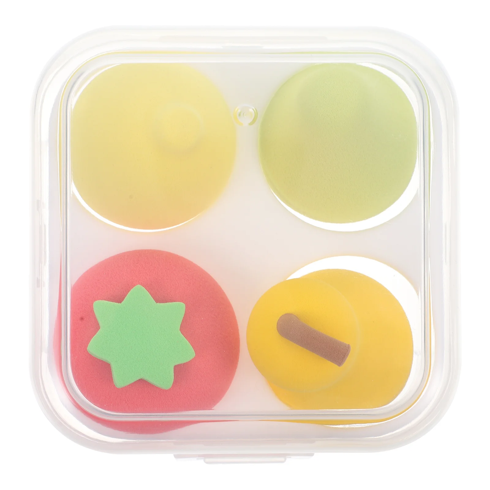 

4Pcs Cute Fruit Makeup Sponges Small Powder for All Skin Types Gentle on Skin Easy to Clean Makeup Application Tools